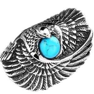 Beautiful Silver Eagle Turquoise Ring!